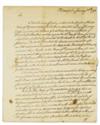 MCKEAN, THOMAS. Autograph Letter Signed, Thos M:Kean, as Chief Justice of Pennsylvania, to Stephen Lewis,